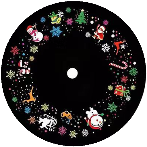 Disco de Navidad con muñecos de nieve